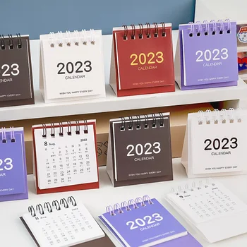 2023 Metų Paprastas Stalinis Kalendorius Kūrybos Mini Vientisos Spalvos Stalinis Kalendorius Studentų Grafiką, Planą, Metinį Kalendorių