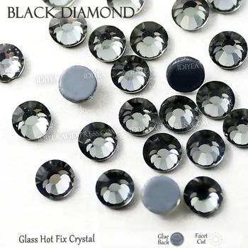 Black Diamond pataisų kalnų krištolas kristalų masės glitters flatback stiklo, akmens, 