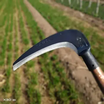 Prailgintas pievų dalgis dvigubo pjovimo pjautuvas derliaus peilio žolės pjovimo peilis lauko žemdirbystės įrankiai